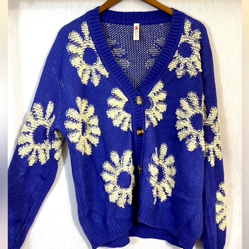 Alice Moon purple flower cardigan